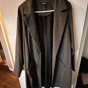 torrid Charcoal Gray Open-Front Coat
